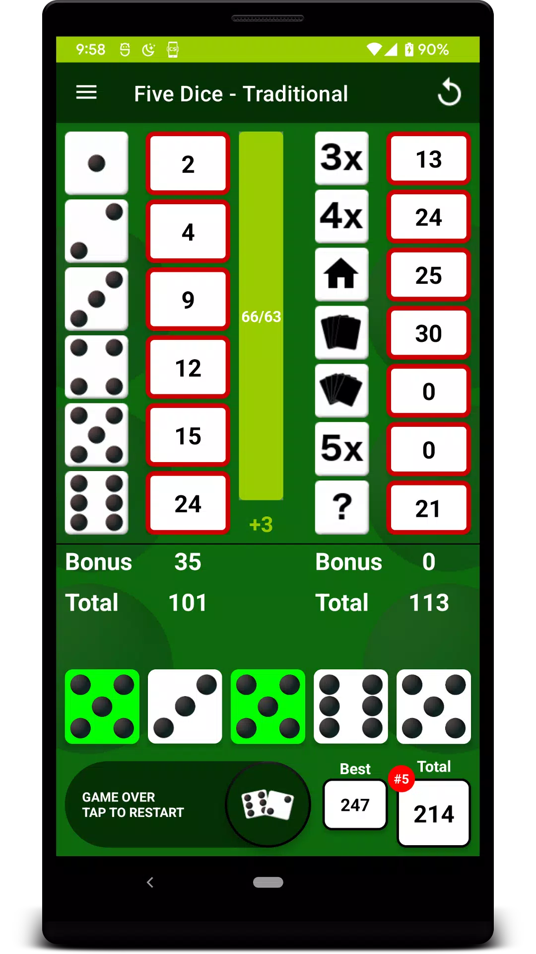 Five Dice Captura de tela 3