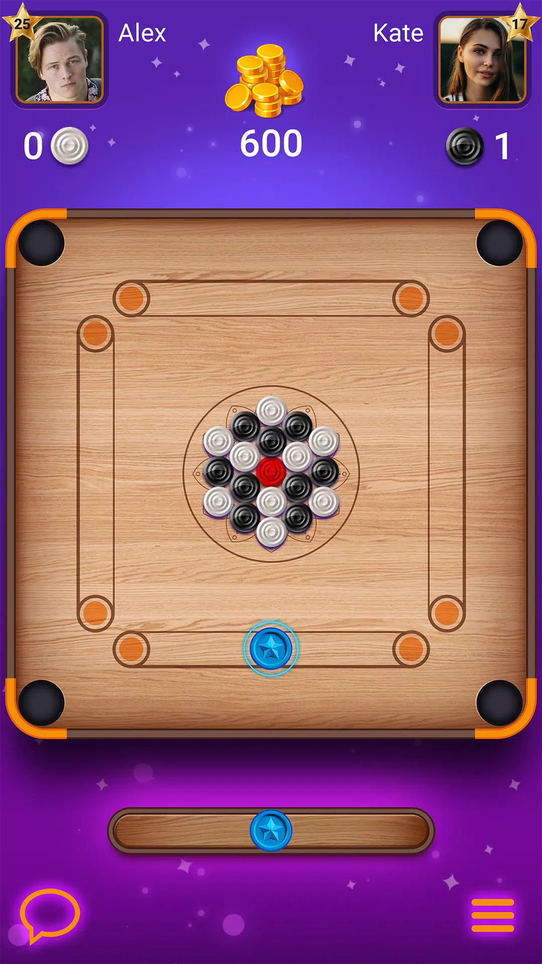 Carrom Lure - Disc pool game स्क्रीनशॉट 1