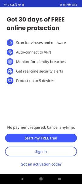 McAfee Security: Antivirus VPN Captura de pantalla 2