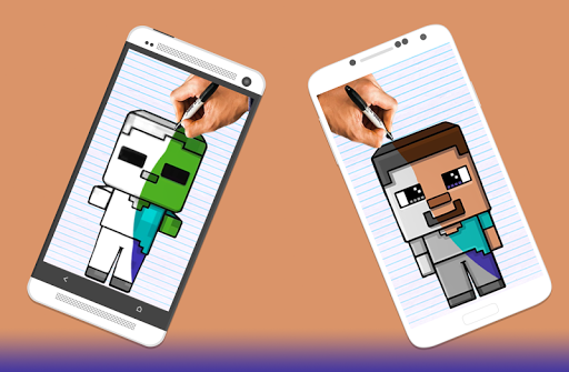 How to draw Minecraft Characters by Drawings Apps應用截圖第4張