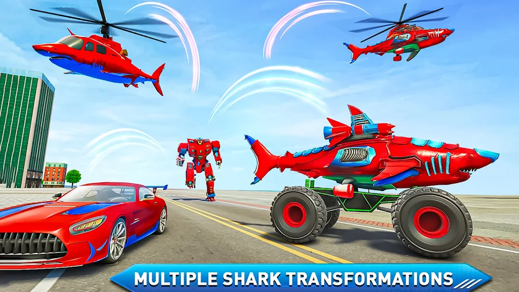 Monster Truck Robot Shark Game ဖန်သားပြင်ဓာတ်ပုံ 4