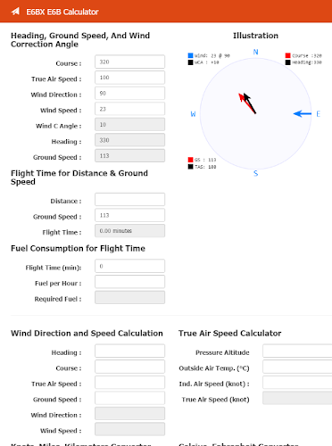 E6BX E6B Calculator スクリーンショット 2