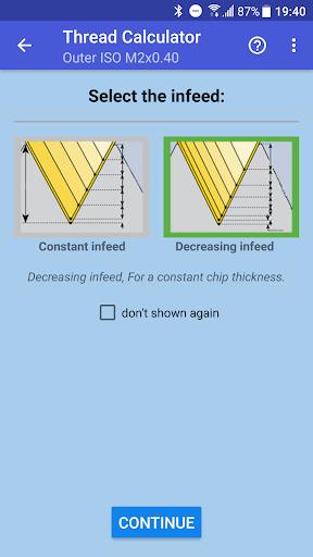 Thread calculator Schermafbeelding 3