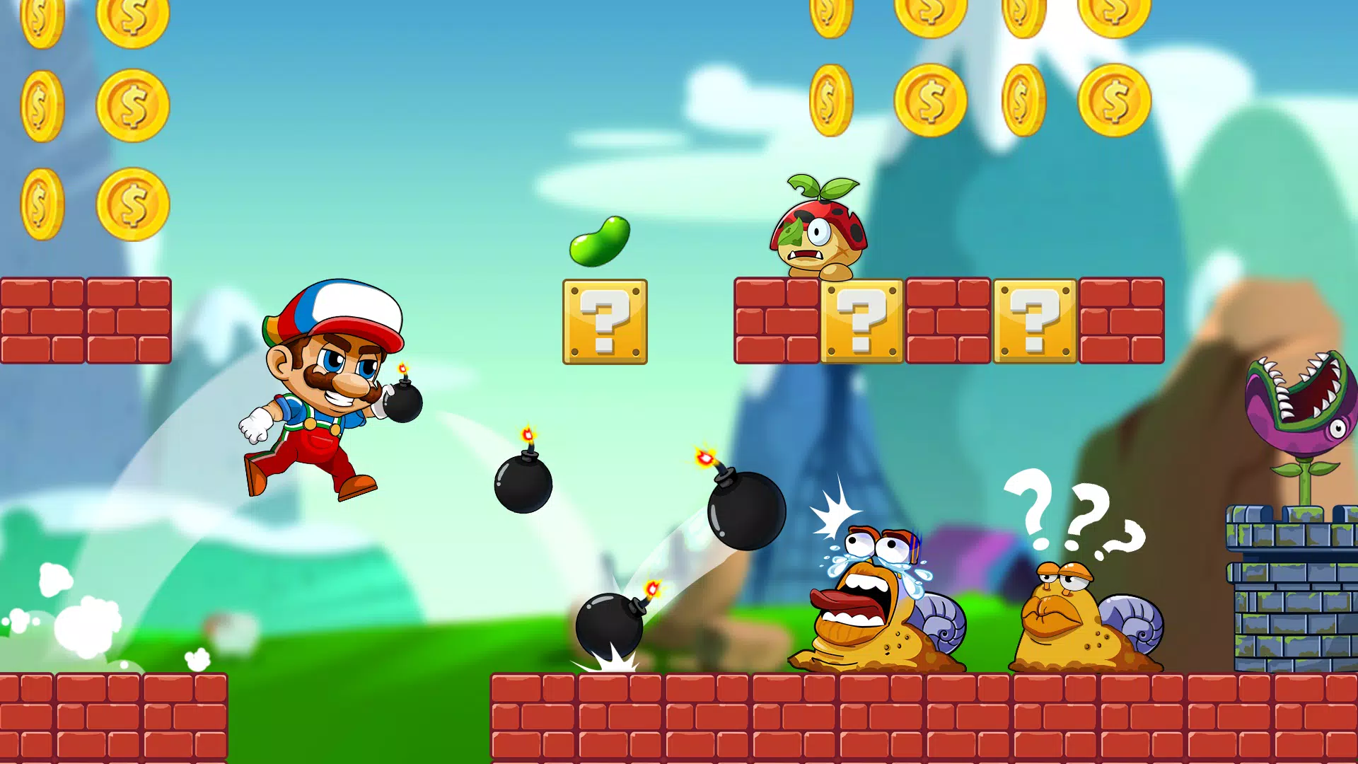 Super Bean Bros: Running Games Ekran Görüntüsü 1