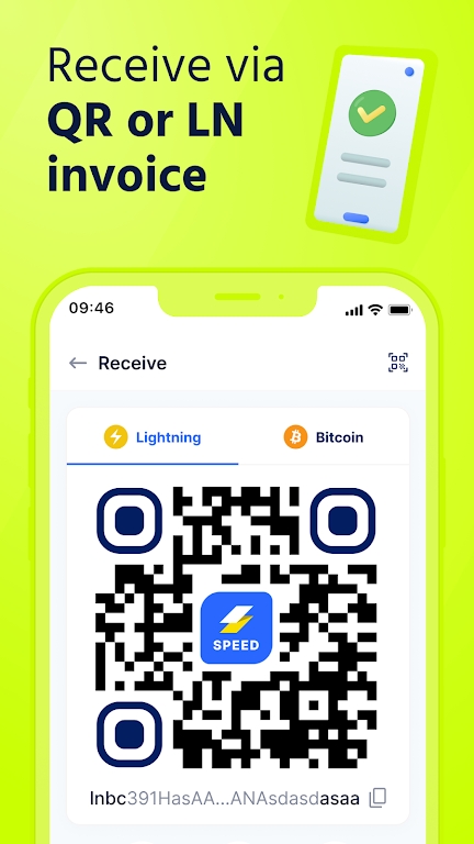 Speed Bitcoin Lightning Wallet स्क्रीनशॉट 4