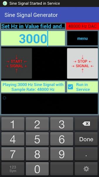 Sine SignalnGenerator Screenshot 4