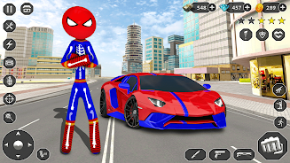 Stick Rope Hero Superhero Game Screenshot 1