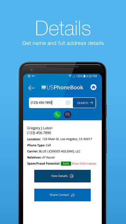 USPhoneBook স্ক্রিনশট 4