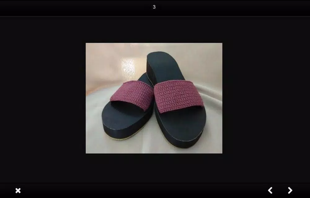 Knitted sandals idea Screenshot 3