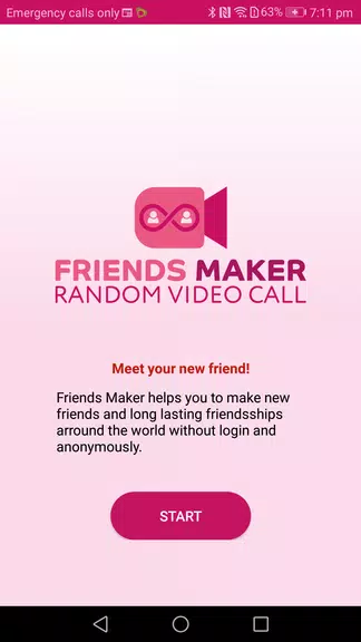 Friends Maker - Random Video Call Capture d'écran 1