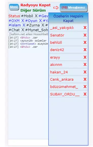 Mirc Sohbet Chat Odaları Captura de tela 2