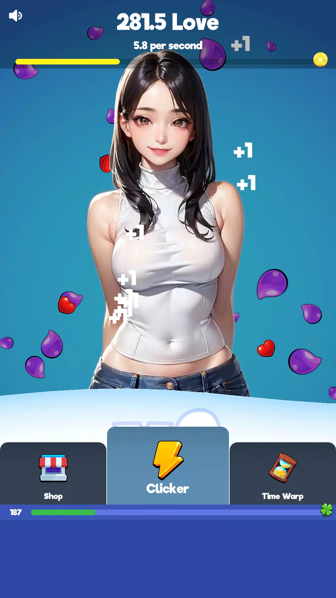 Sexy touch girls: idle clicker スクリーンショット 1