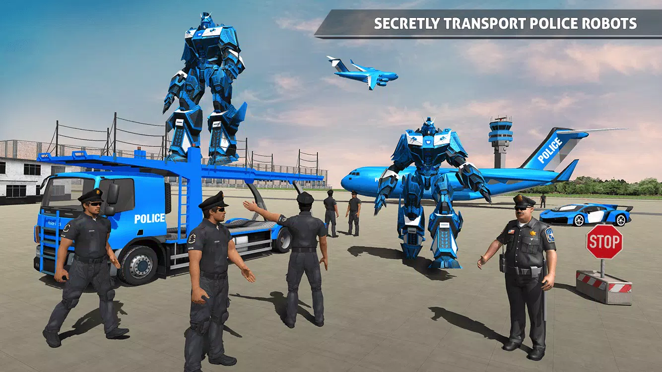 Police Robot Car Transporter Tangkapan skrin 2