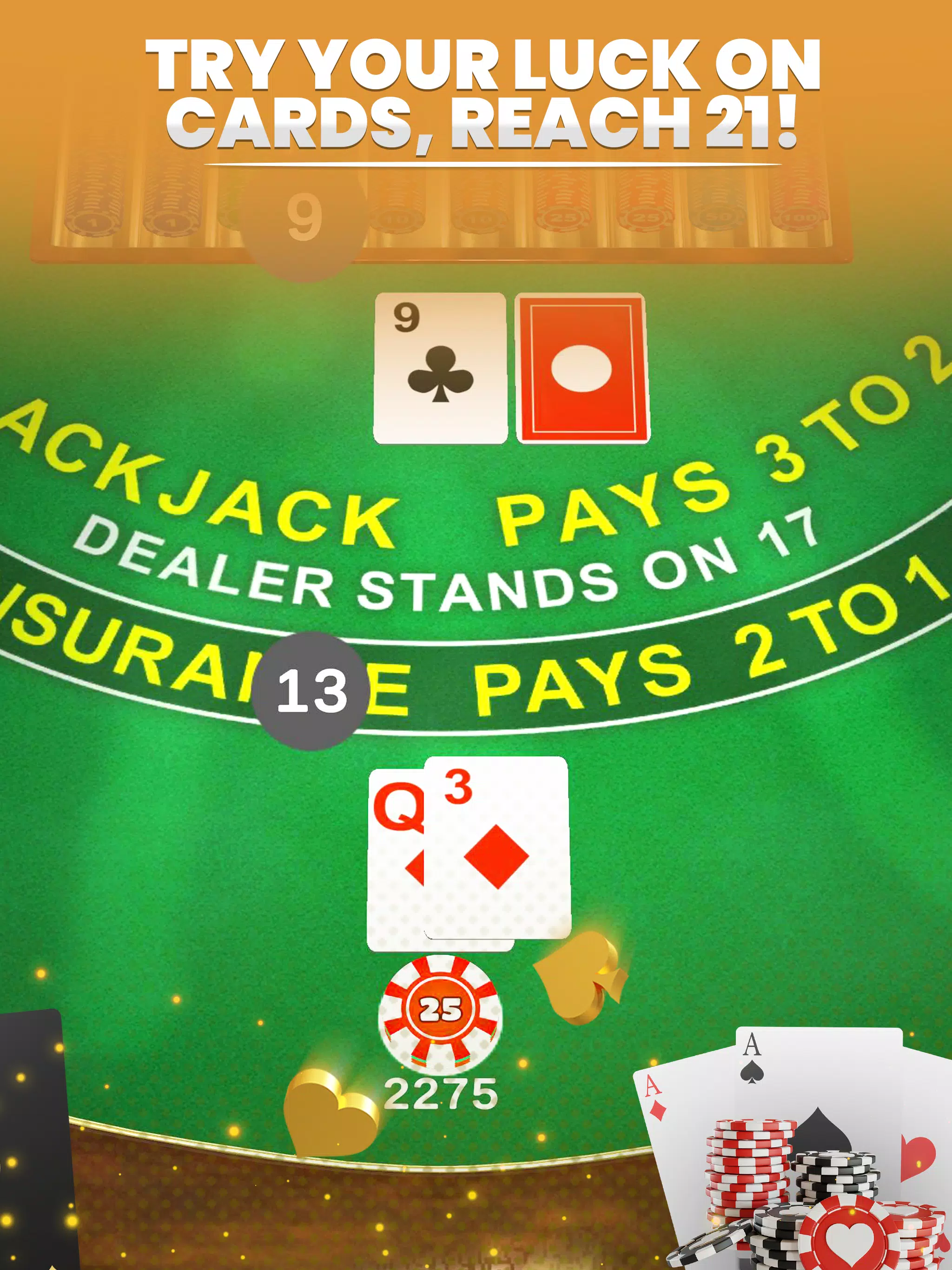 Mega Blackjack - 3D Casino MOD Capture d'écran 1