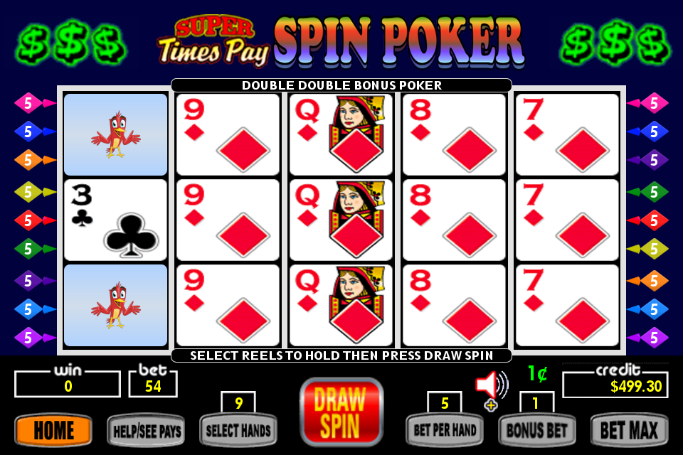 Super Times Pay Spin Poker - FREE Captura de pantalla 3