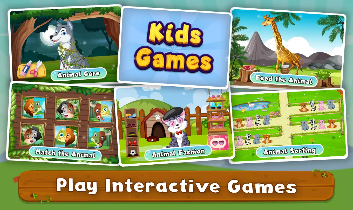 Kids Animal Sounds & Games Tangkapan skrin 2