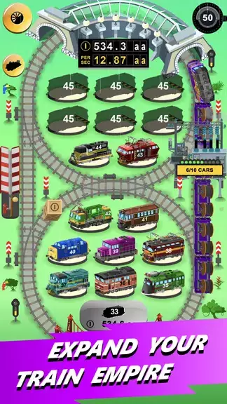 Train Merger Idle Train Tycoon Schermafbeelding 3