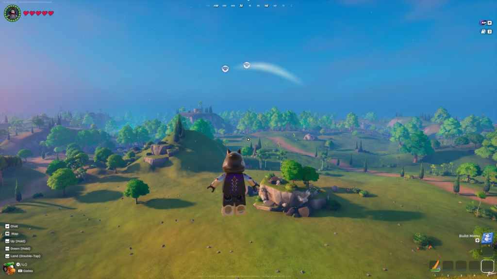 มุมมองทางอากาศของ LEGO Fortnite World