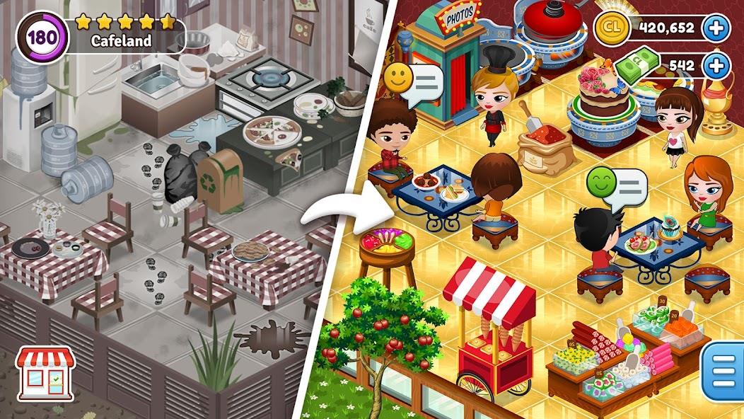 Cafeland - Restaurant Cooking Mod Скриншот 4