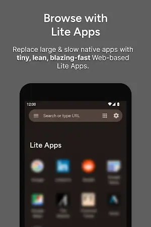 Hermit — Lite Apps Browser Capture d'écran 1