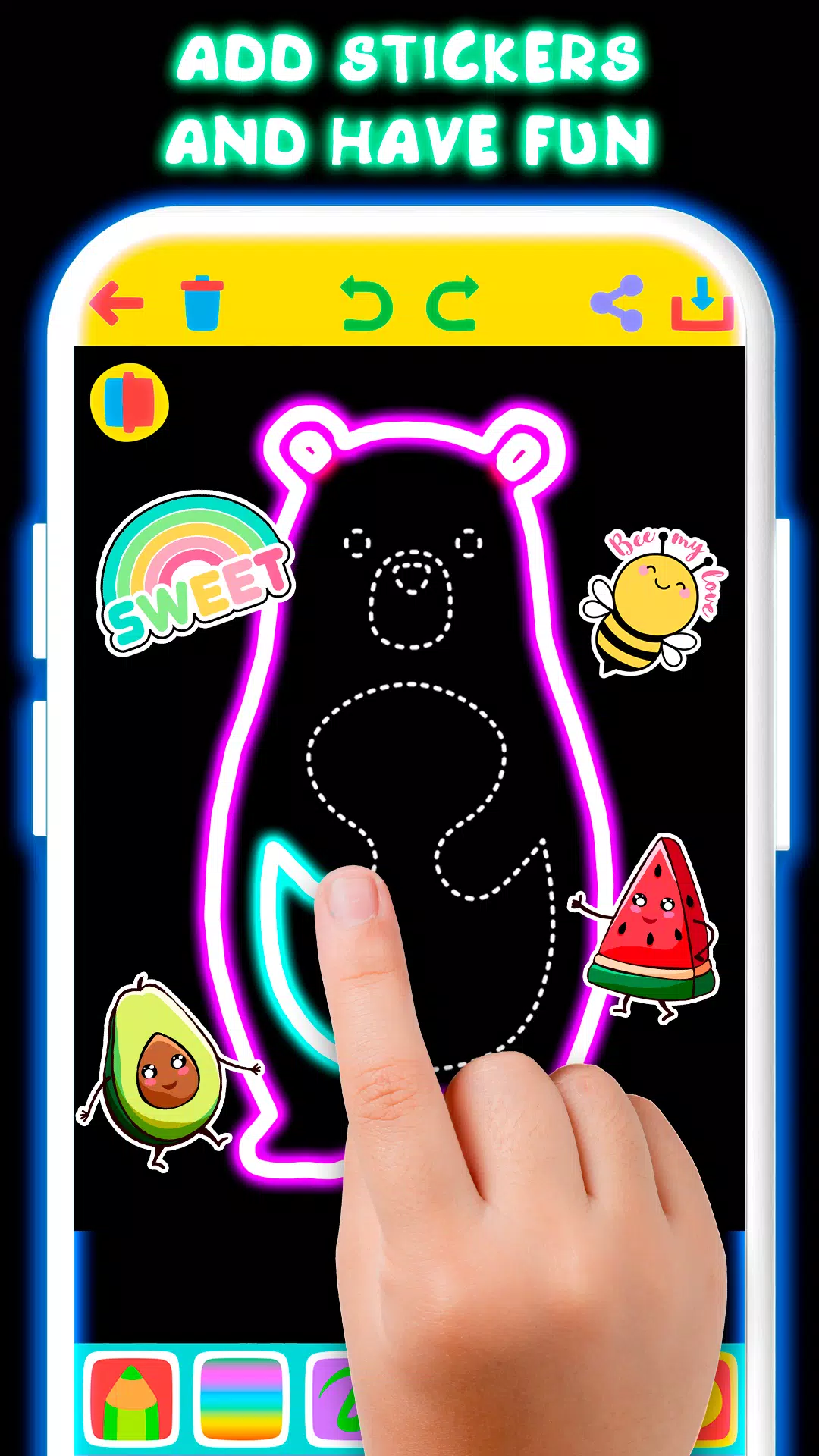 Drawing For Kids - Glow Draw Скриншот 4