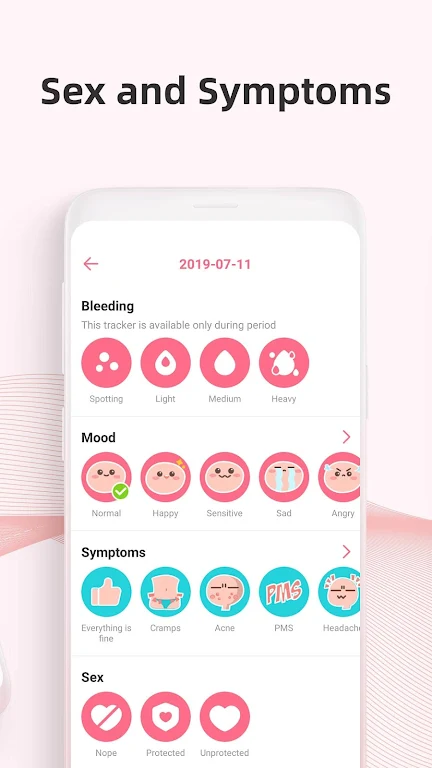 PinkBird Period Tracker Скриншот 3