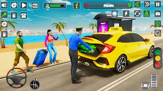 Taxi Driver Cab Car Driving 3D Captura de tela 1