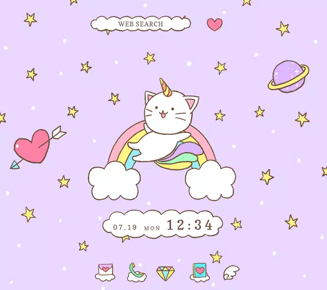 Caticorn Theme +HOME 스크린샷 1