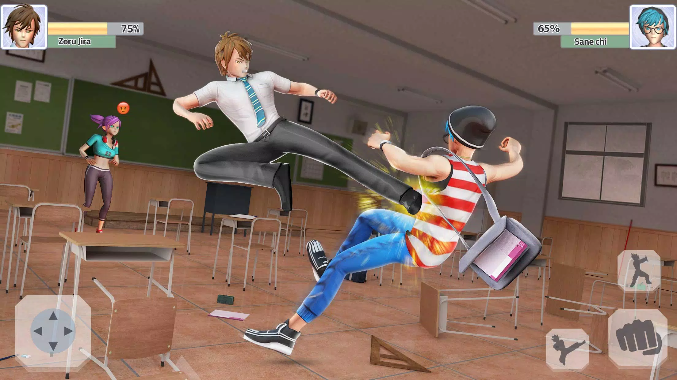 High School Fighting Game Captura de pantalla 1