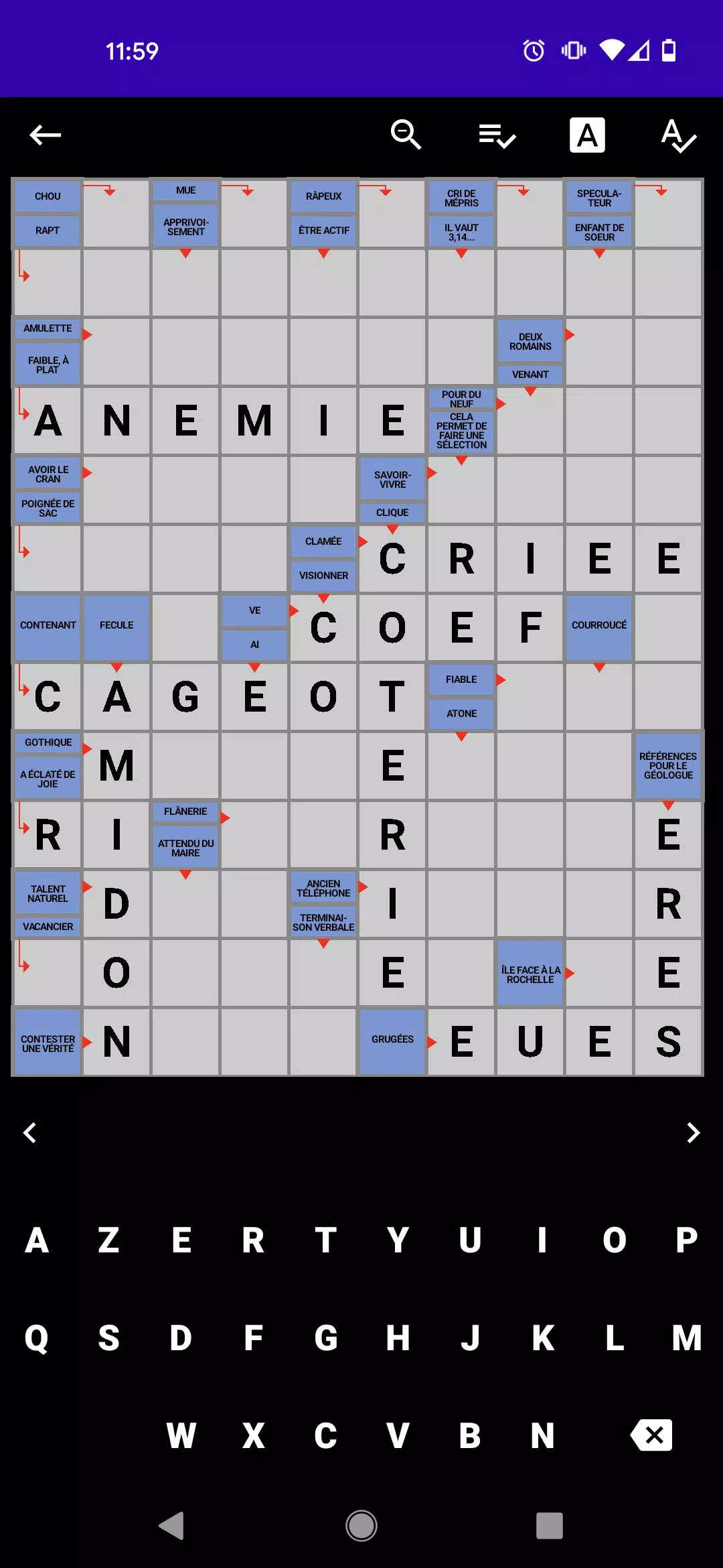 Mots Fléchés Français Capture d'écran 1