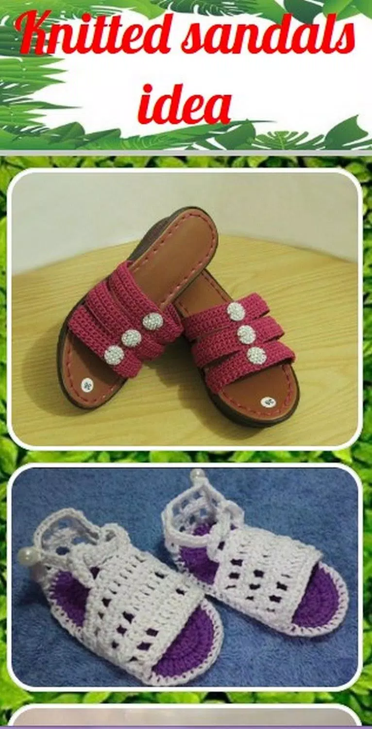 Knitted sandals idea Screenshot 1