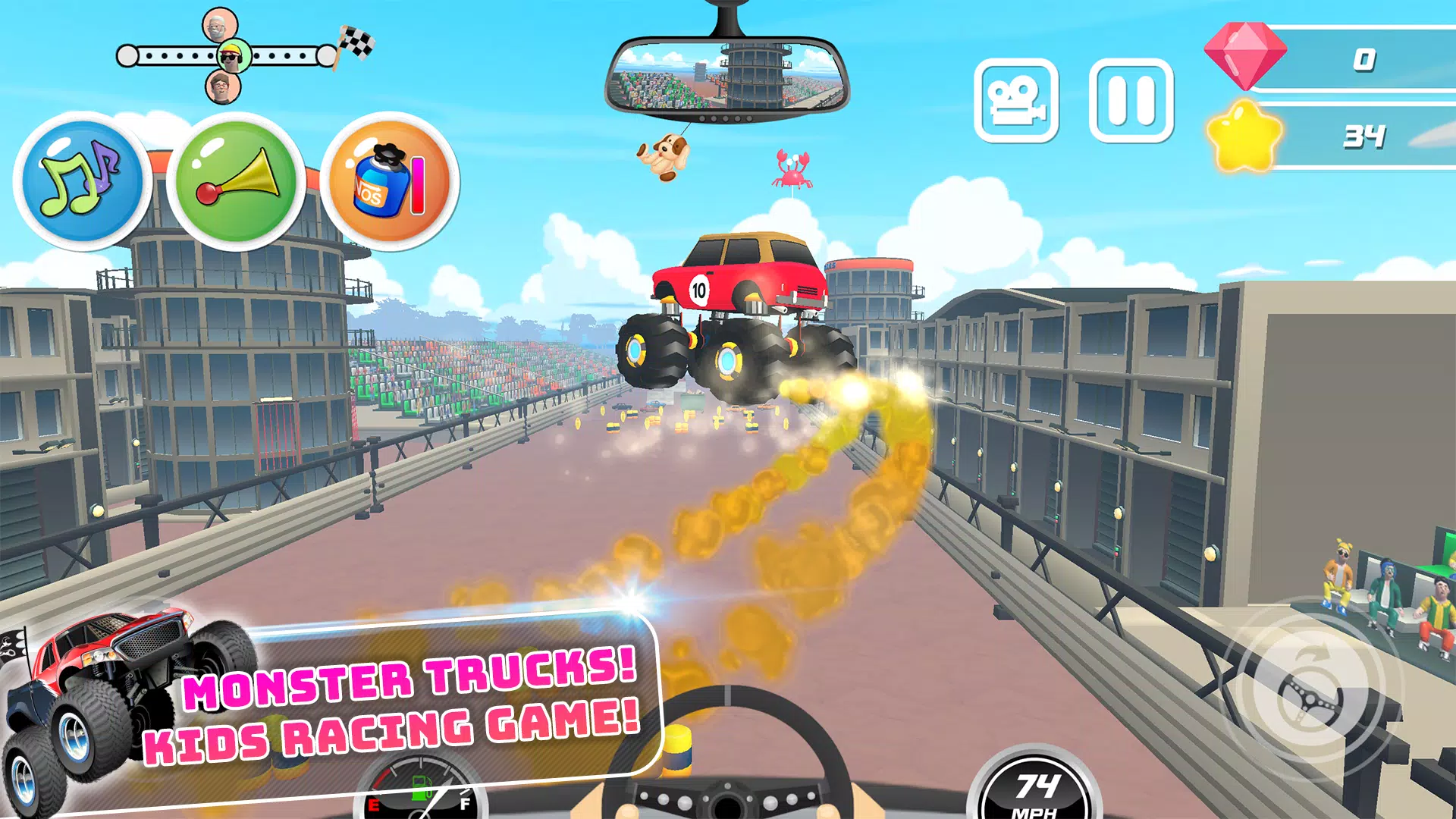 Monster Trucks Kids Race Game 스크린샷 1