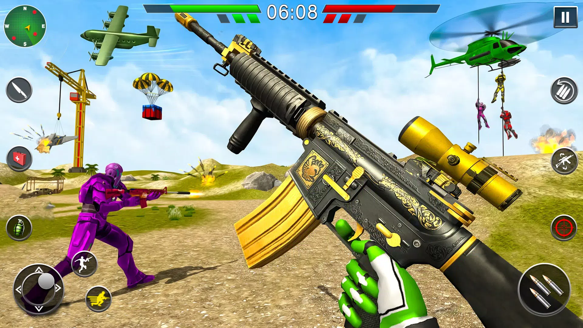 Robot Gun Battle: Offline FPS Tangkapan skrin 3