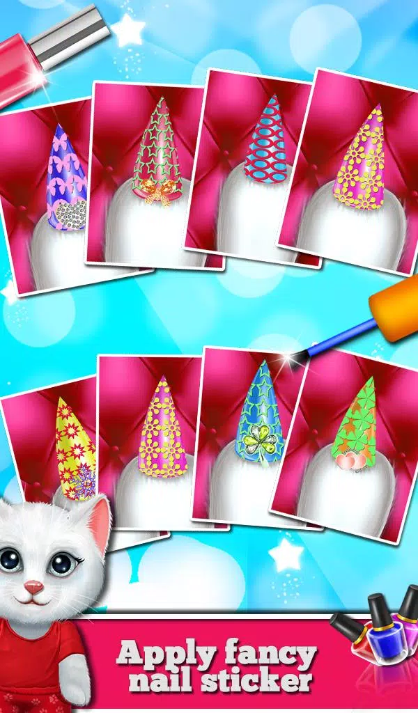 Kitty Nail Salon Daycare Cute Capture d'écran 4