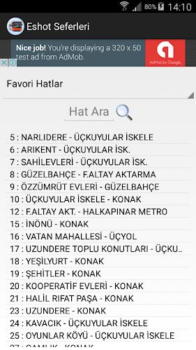 İzmir Otobüs Hareket Saatleri スクリーンショット 1