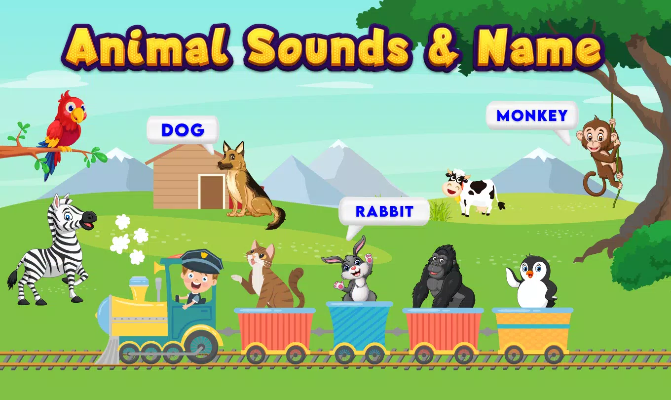 Kids Animal Sounds & Games Tangkapan skrin 1
