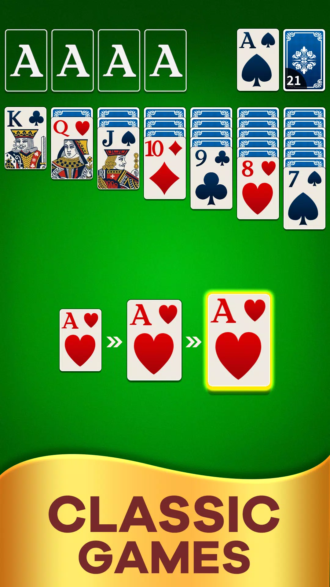 Classic Klondike Solitaire Ekran Görüntüsü 2