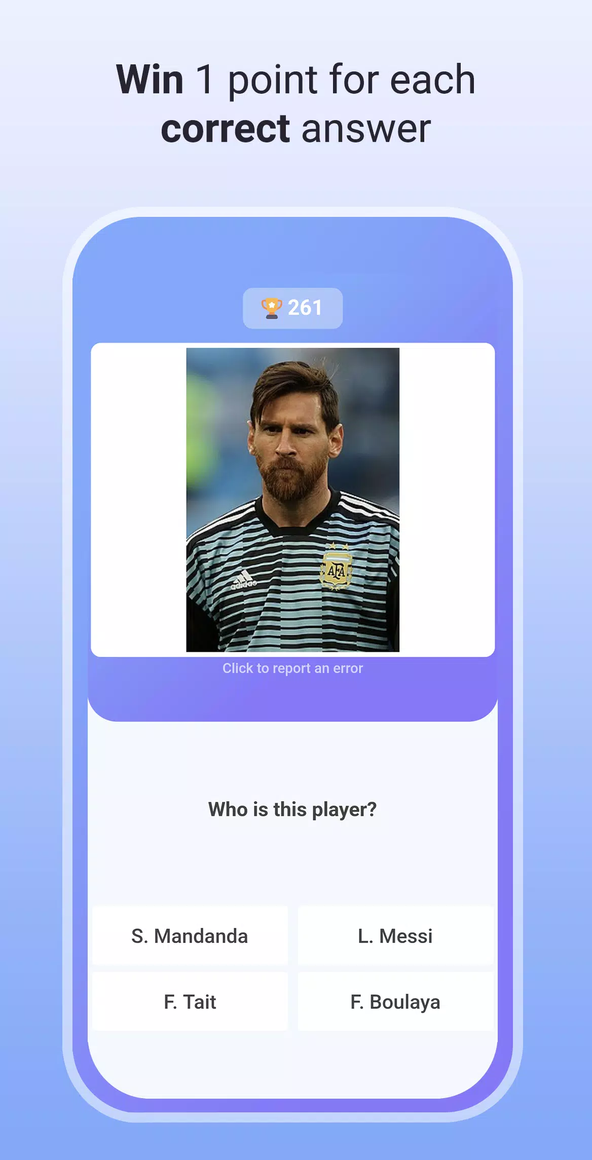 Quiz Soccer - Guess the name Screenshot 2