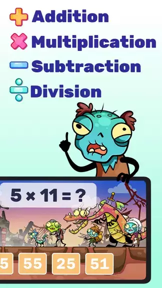 Math games: Zombie Invasion ภาพหน้าจอ 3