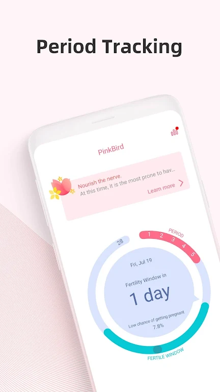 PinkBird Period Tracker Скриншот 1