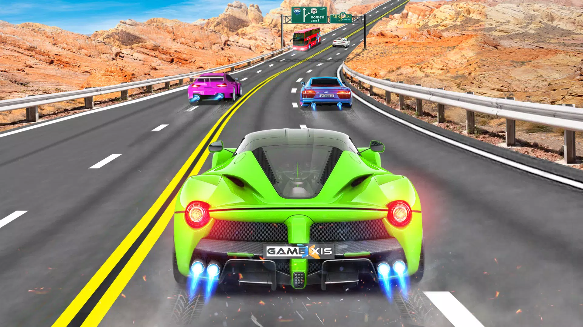 Real Highway Car Racing Game Captura de tela 1