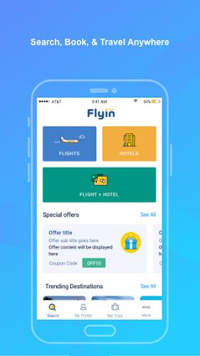 Flyin.com - Flights & Hotels Скриншот 1