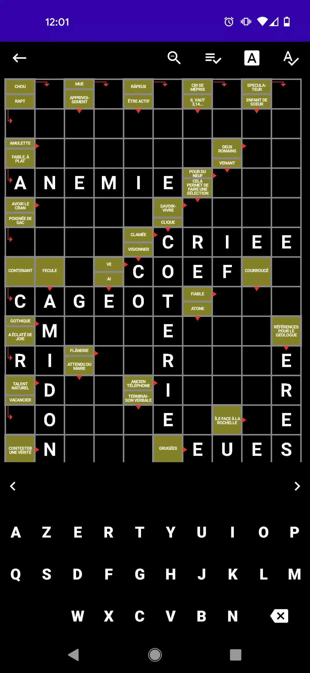 Mots Fléchés Français Capture d'écran 4