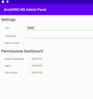 droidVNC-NG VNC Server Capture d'écran 2