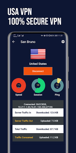 USA VPN Fast: Secure VPN Proxy ဖန်သားပြင်ဓာတ်ပုံ 4