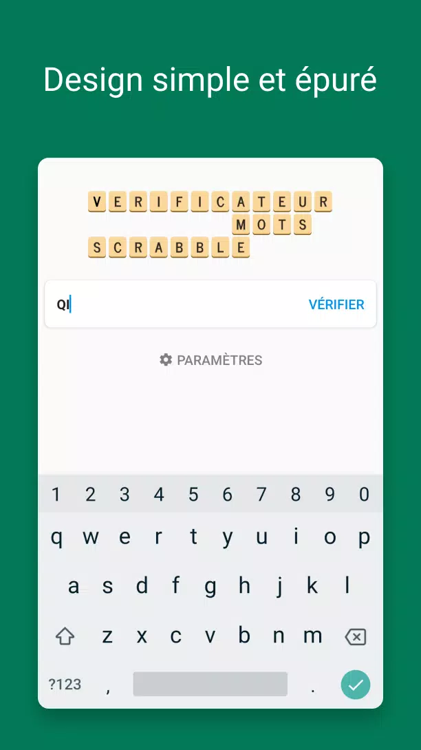 Verificateur Mots SCRABBLE Captura de tela 1