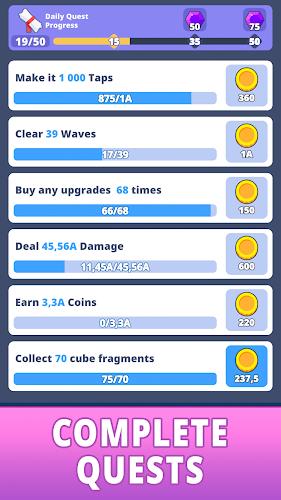 Tap Tap Cube - Idle Clicker Captura de pantalla 4
