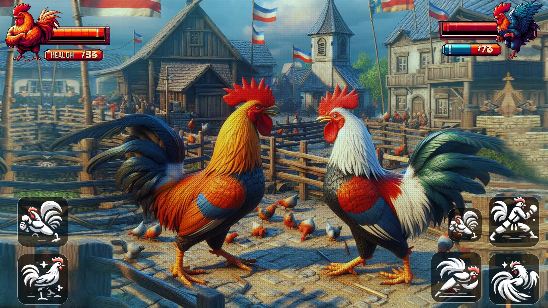 Street Rooster Fight Kung Fu Captura de pantalla 1