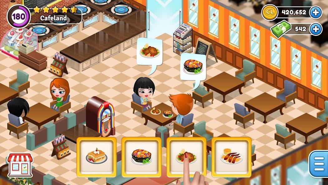 Cafeland - Restaurant Cooking Mod Скриншот 1