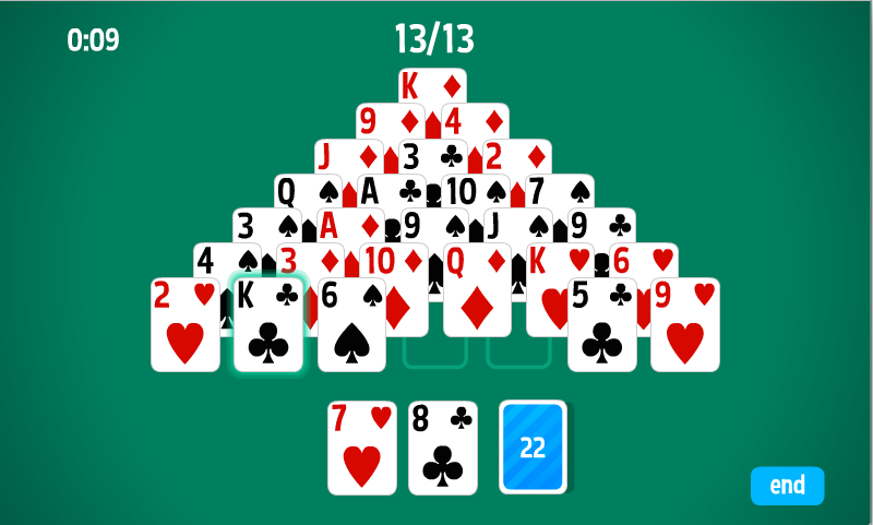 Pyramid Solitaire HD card game Screenshot 2